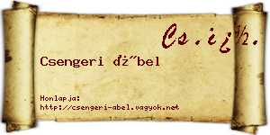 Csengeri Ábel névjegykártya