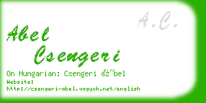 abel csengeri business card